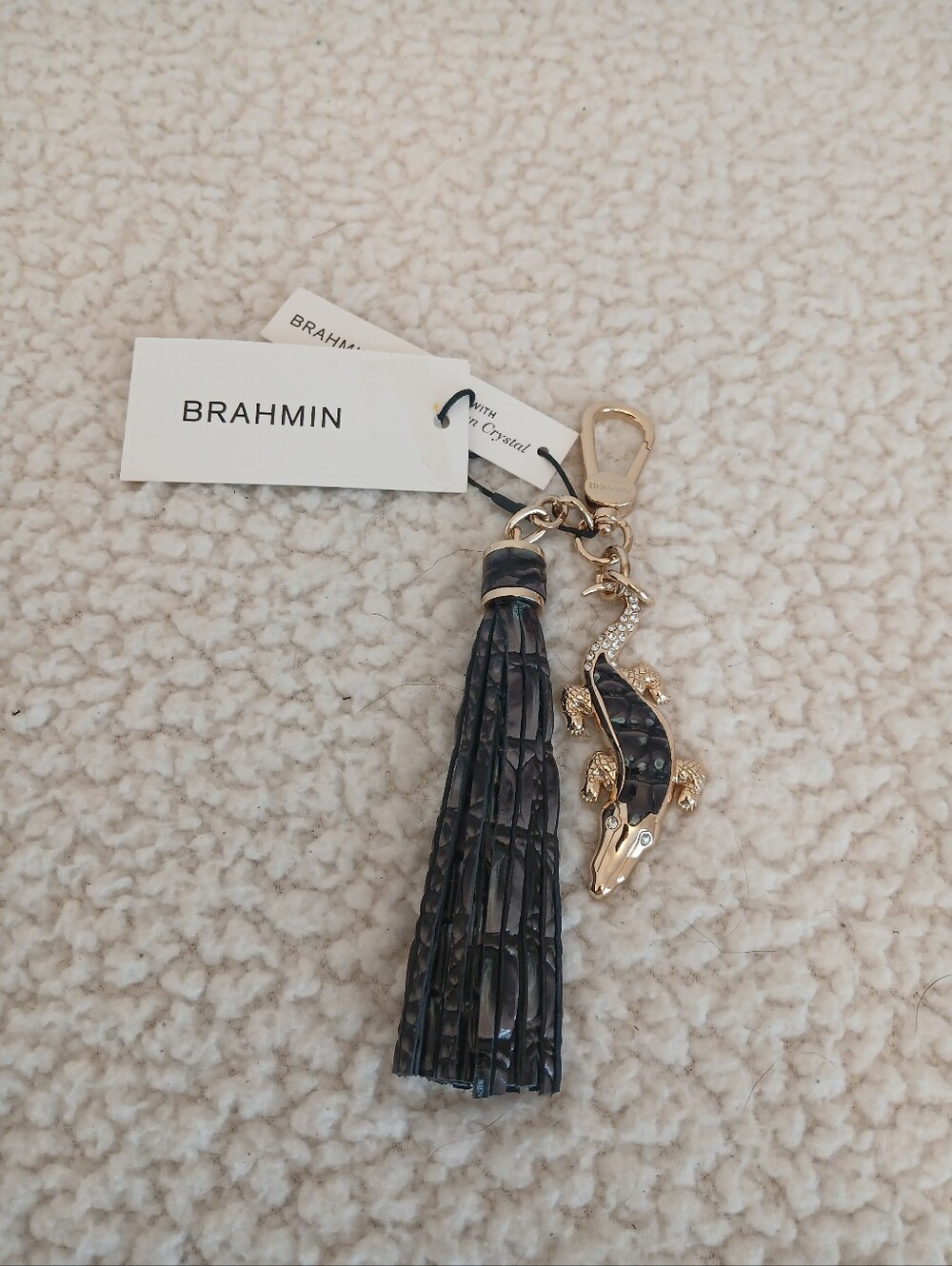 Brahmin Croc Charm Tassel Nocturnal Melbourne NWT